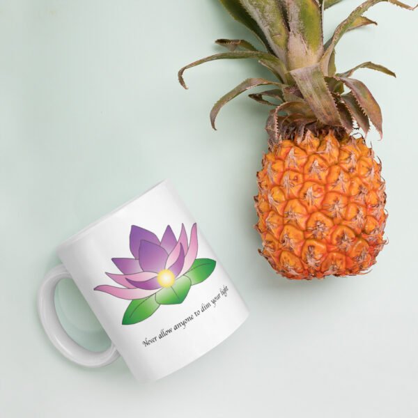 Lotus Flower Mug-Never Allow Anyone To Dim Your Light - Image 5