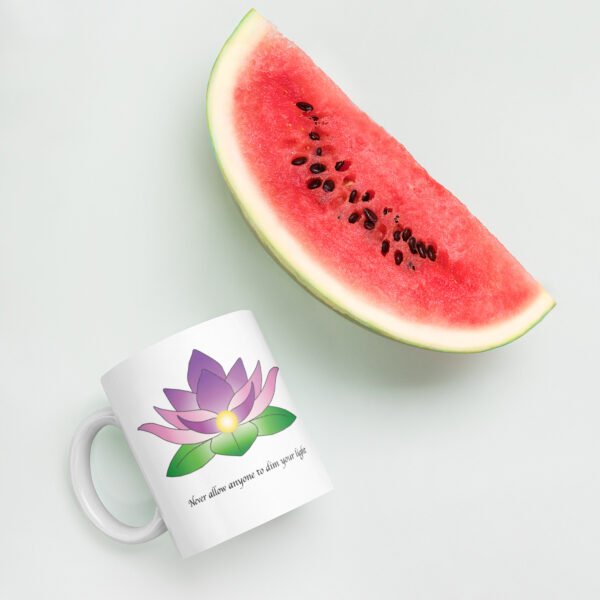 Lotus Flower Mug-Never Allow Anyone To Dim Your Light - Image 6