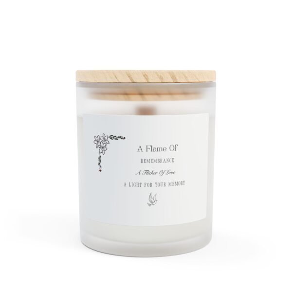 Remembrance Frosted Glass Candle, 11oz | Scented Soy Candle for Home, Memorial Candle, Gift for Grief, Healing, Peaceful Atmosphere